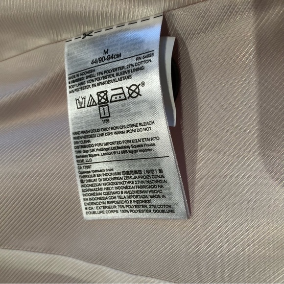 Banana Republic Pink Stripe Coat Women Size M - Picture 15 of 17